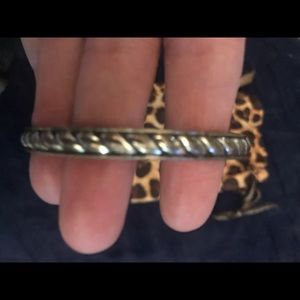 Ladies silver bangle bracelet